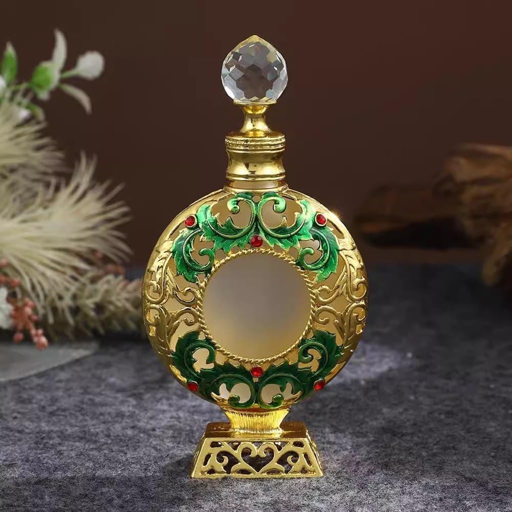 Vintage butelka perfum, pusta, 30 ml dekoracyjne butelki, szklane perfumy wielokrotnego użytku(Gold)