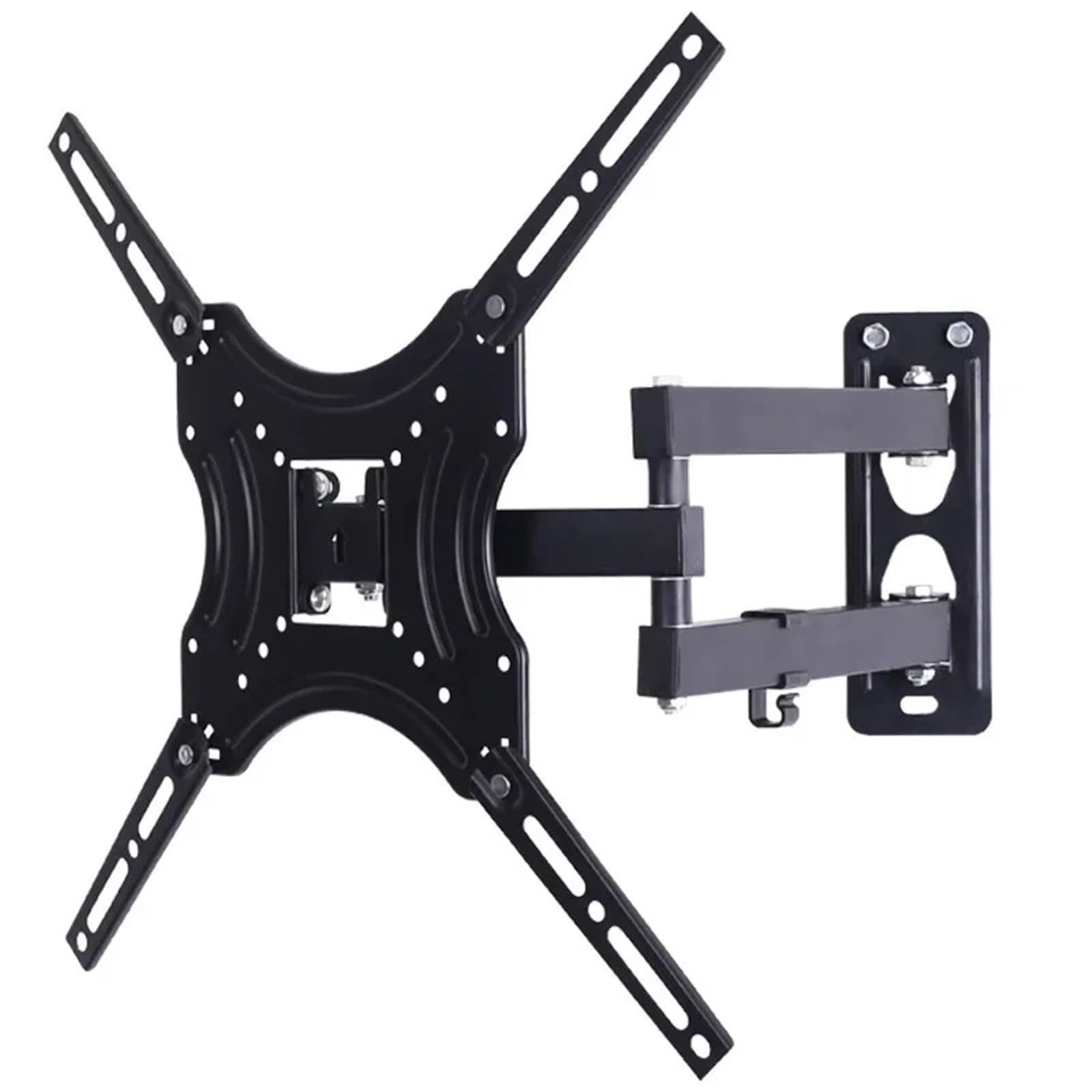 Support mural universel rétractable SCRUBY pour écran LCD TV et moniteur PC en métal noir