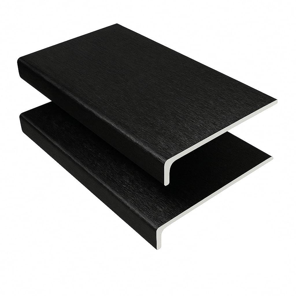 Windows4you Black Ash uPVC Capping Board 150mm x 1.5m x 9mm – Timber-Effect Fascia Soffit Trim – 1, 2 or 4 Pack – Durable Weatherproof Cladding Solution (2 Pack)