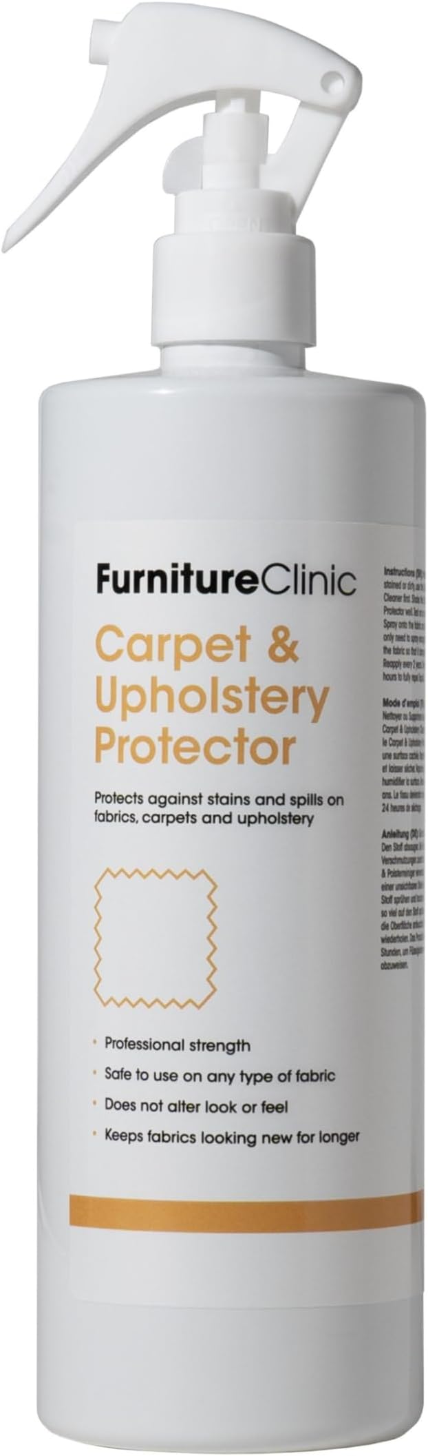 Carpet & Upholstery Protector Spray- Repels All Stains and Water - Fabric Protector Spray for Upholstery, Carpets, Sofas, Car Seats, Shoes - 500 ml