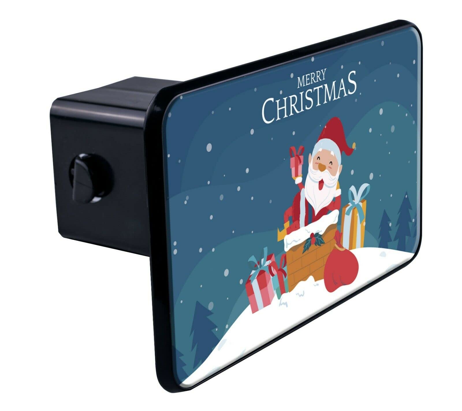 Merry Christmas & Santa 3D Polyurethane Domed Plastic Trailer Hitch Cover Car-Truck-SUV 2