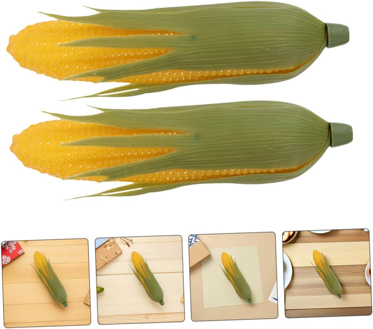 10pcs Realistic Artificial Corn Models Faux Vegetable Decor Lifelike Fake Corn Kitchen Display Photo Props for Home and Food Photography