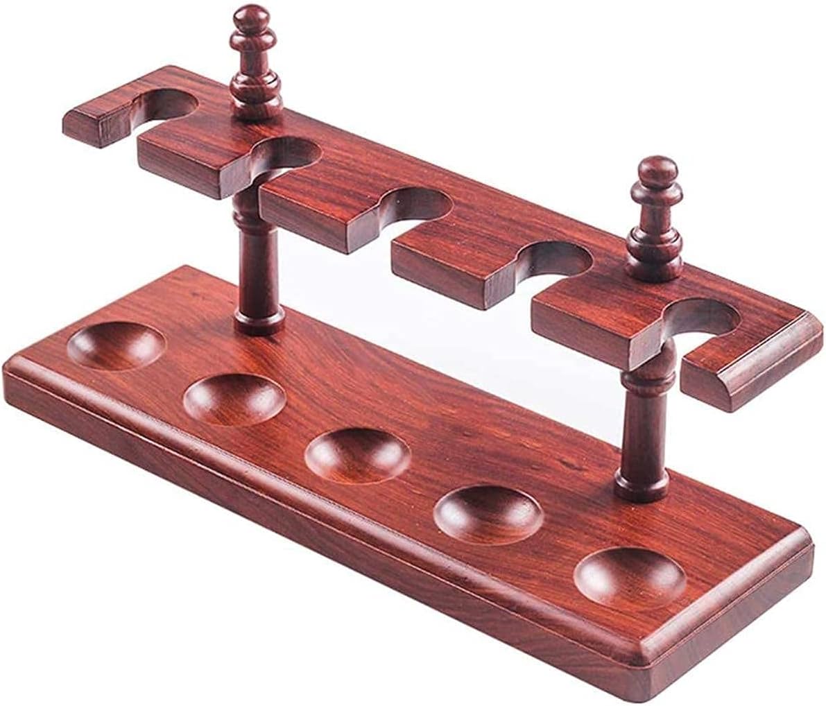 Vintage Tobacco Pipe Stand Rack, Wooden Display Holder with Pipe Rack, Smoking Pipe Stand Decorative Box