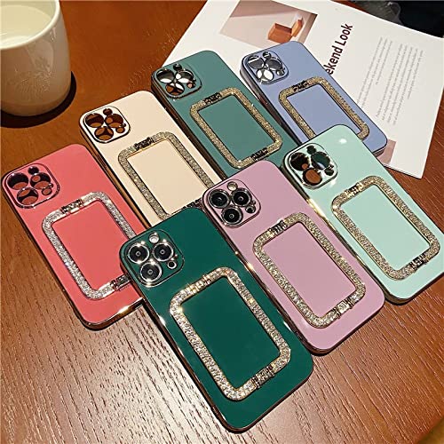 Coque iPhone 13 plaquée Or et luxe chic avec son support en cristal 3D - 7