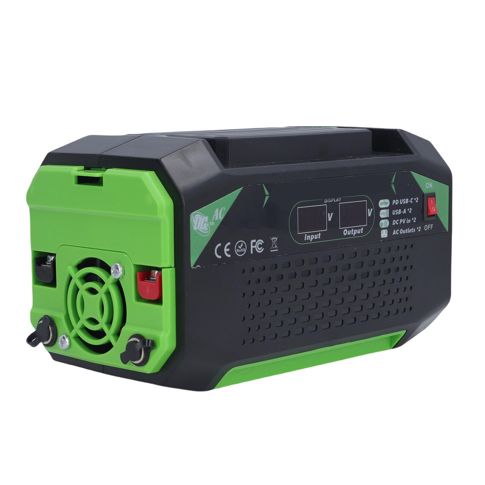 RiToEasysports Convertitore di Potenza da 500 W, Convertitore da Auto DC 12V a AC 220 V con Doppie Prese Universali e Doppie Porte USB per Viaggi in Campeggio All'aperto
