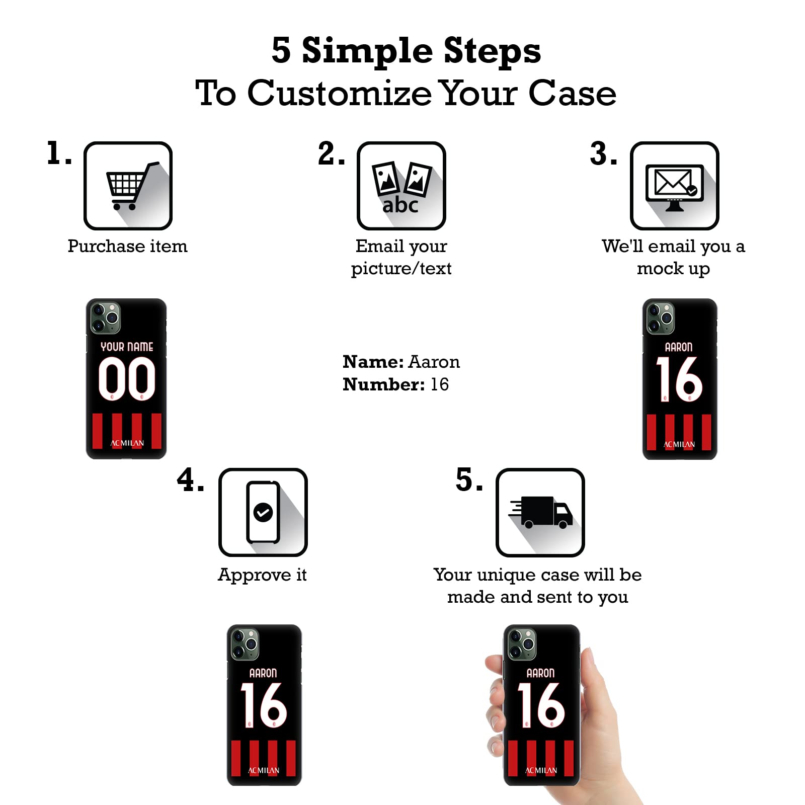 Head Case Designs Officially Licensed Custom Customized Personalized AC Milan Home 2022/23 Kit Leather Book Wallet Case Cover Compatible with Fire HD 8/Fire HD 8 Plus 2020