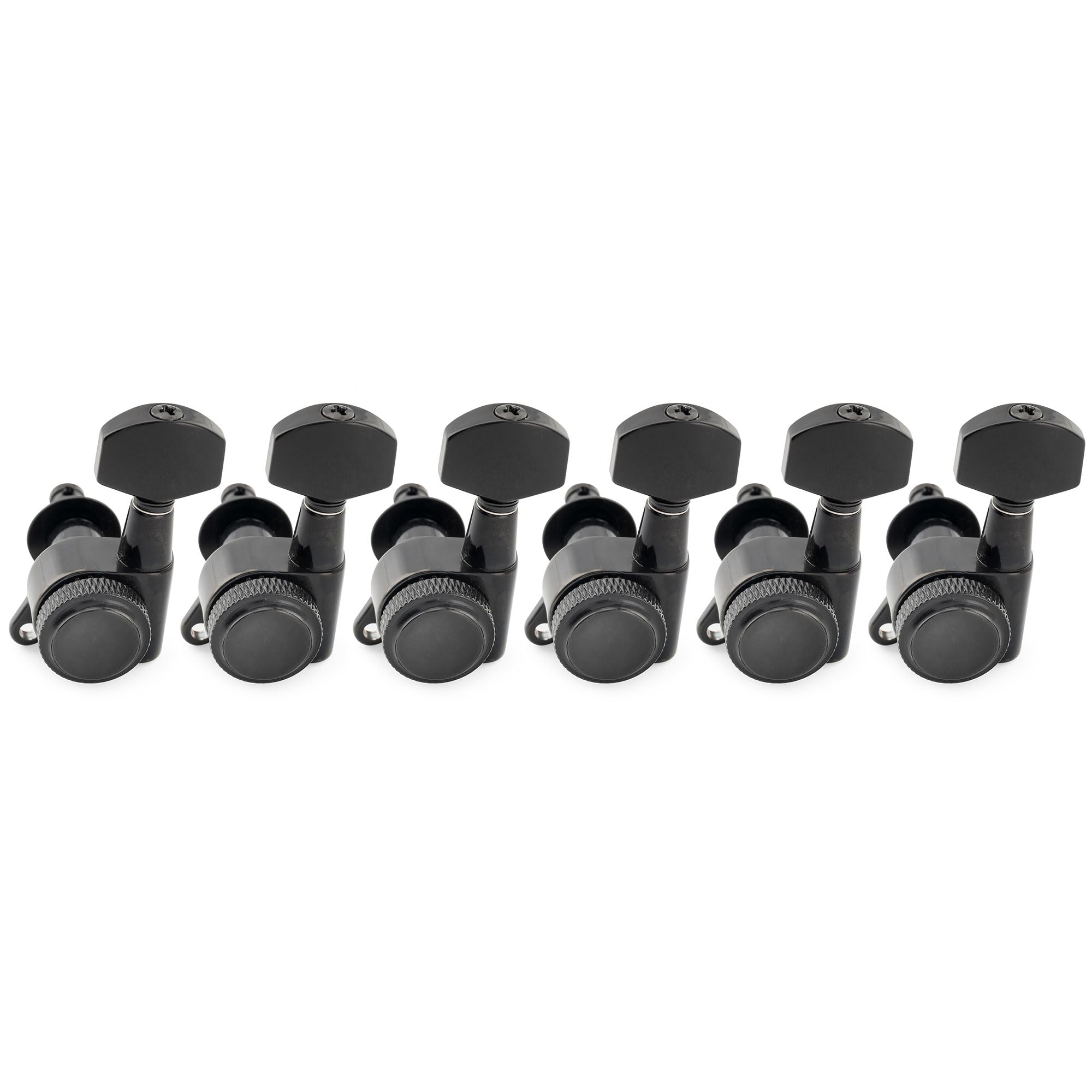 Musiclily Pro R18K-03 Mancino 6 in Linea 18:1 Meccaniche Autobloccanti Nero