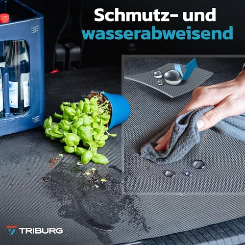 TRIBURG Universal Anti Rutsch Schmutzmatte 120x100cm Zuschneidbar und Wasserdicht - Kofferraummatte - Antirutschmatte Auto - Antirutschmatte Schubladen - Kofferraum Schutzmatte