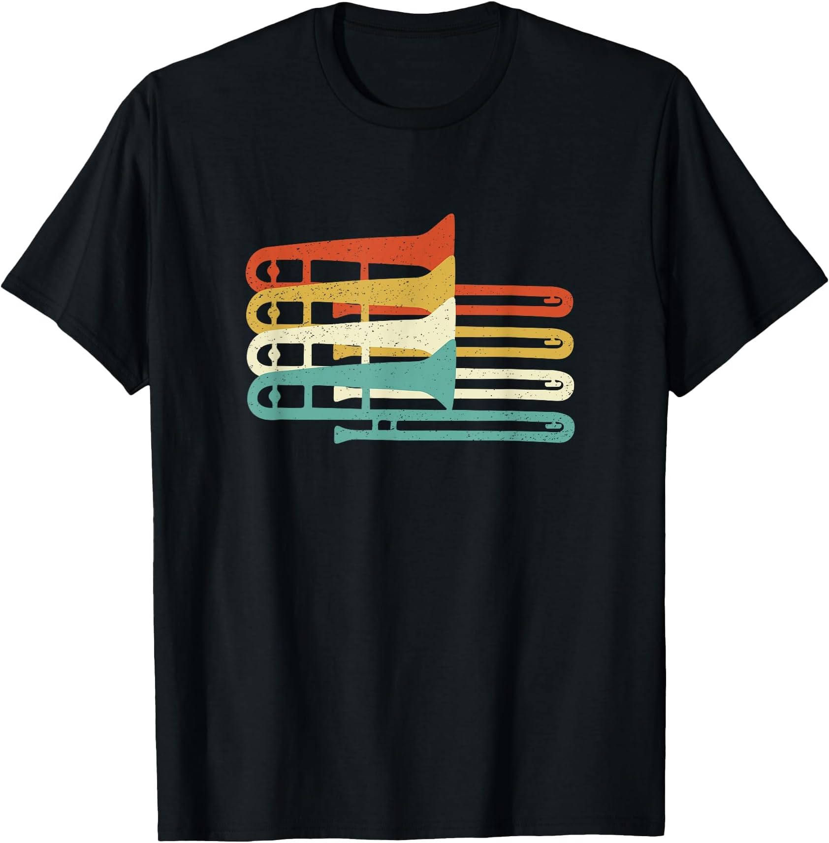 Trombone Marching Band Retro Graphic T-Shirt