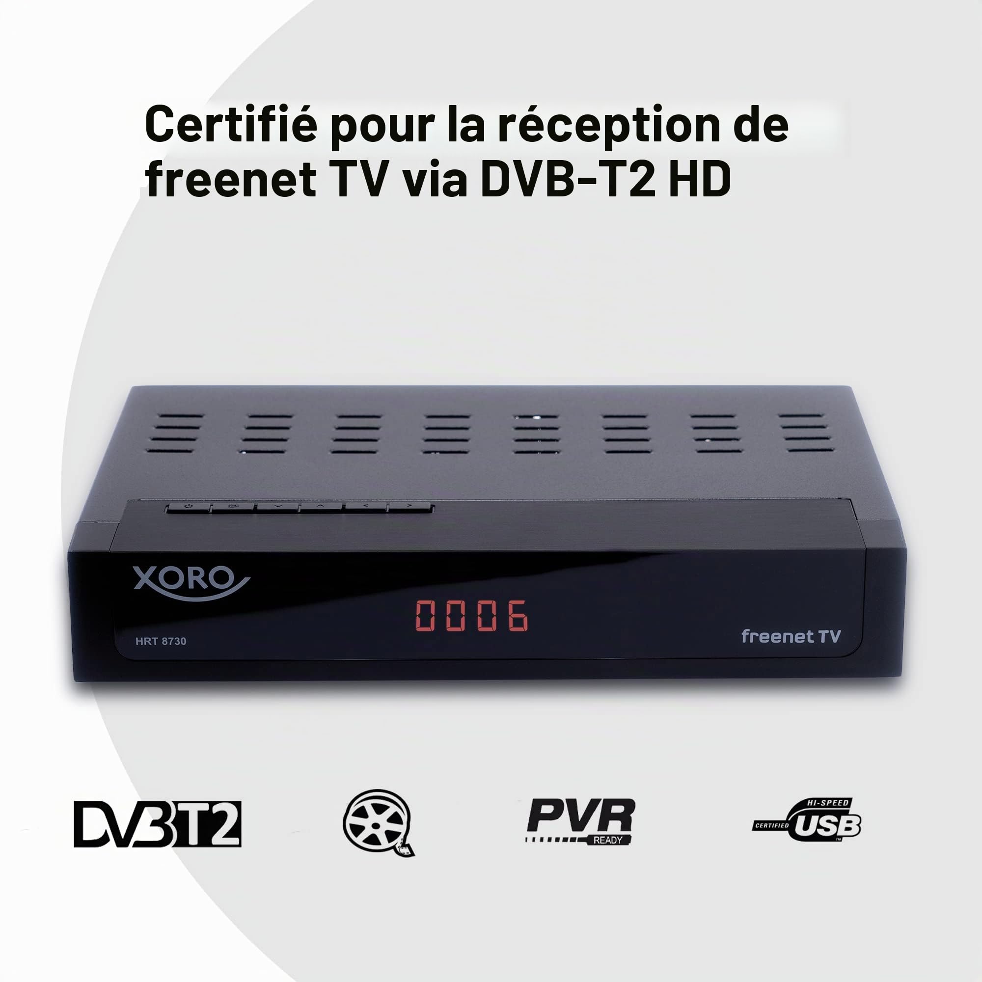 Xoro HRT 8730 DVB-T/T2 Full HD Receiver, schwarz (SAT100784)