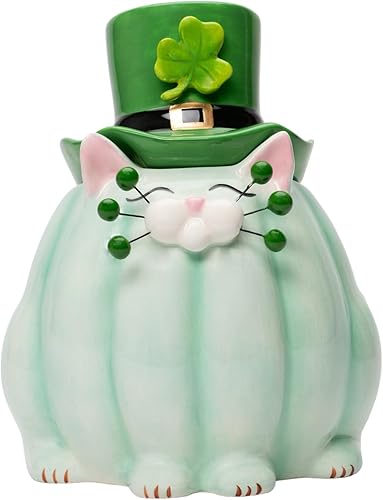 21078 Tarro de cerámica para gatos bigotes, 6 12 "H