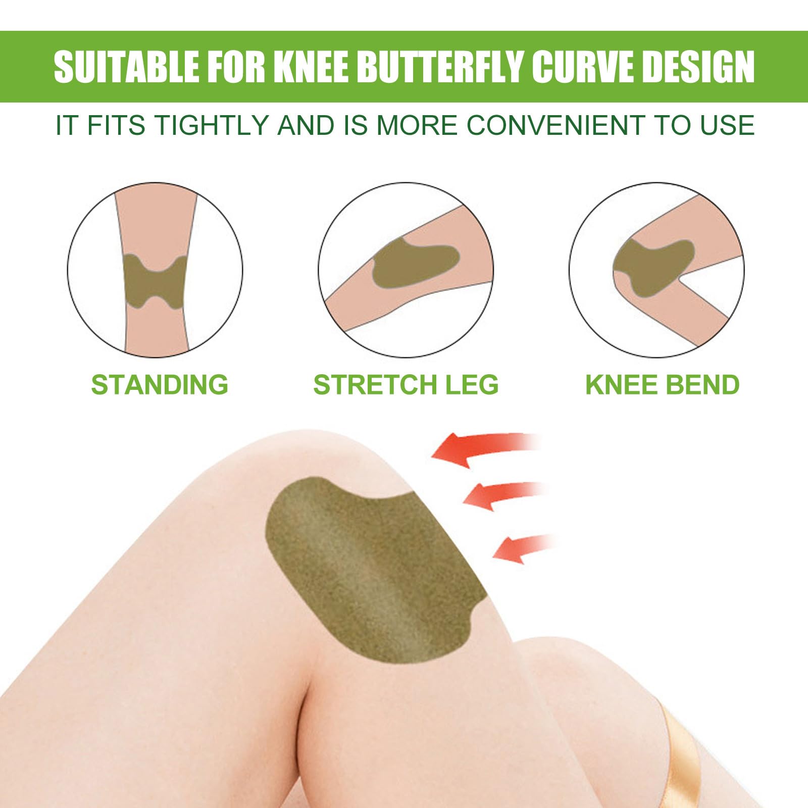 BuNiq Wärmepflaster Nacken Knie Schulter Schmerzpflaster Kniepflaster Kräuterpflaster Knieschmerzen Salbe Pflaster Knee Pain Relief Patch für Arthrose Knie Schmerzen
