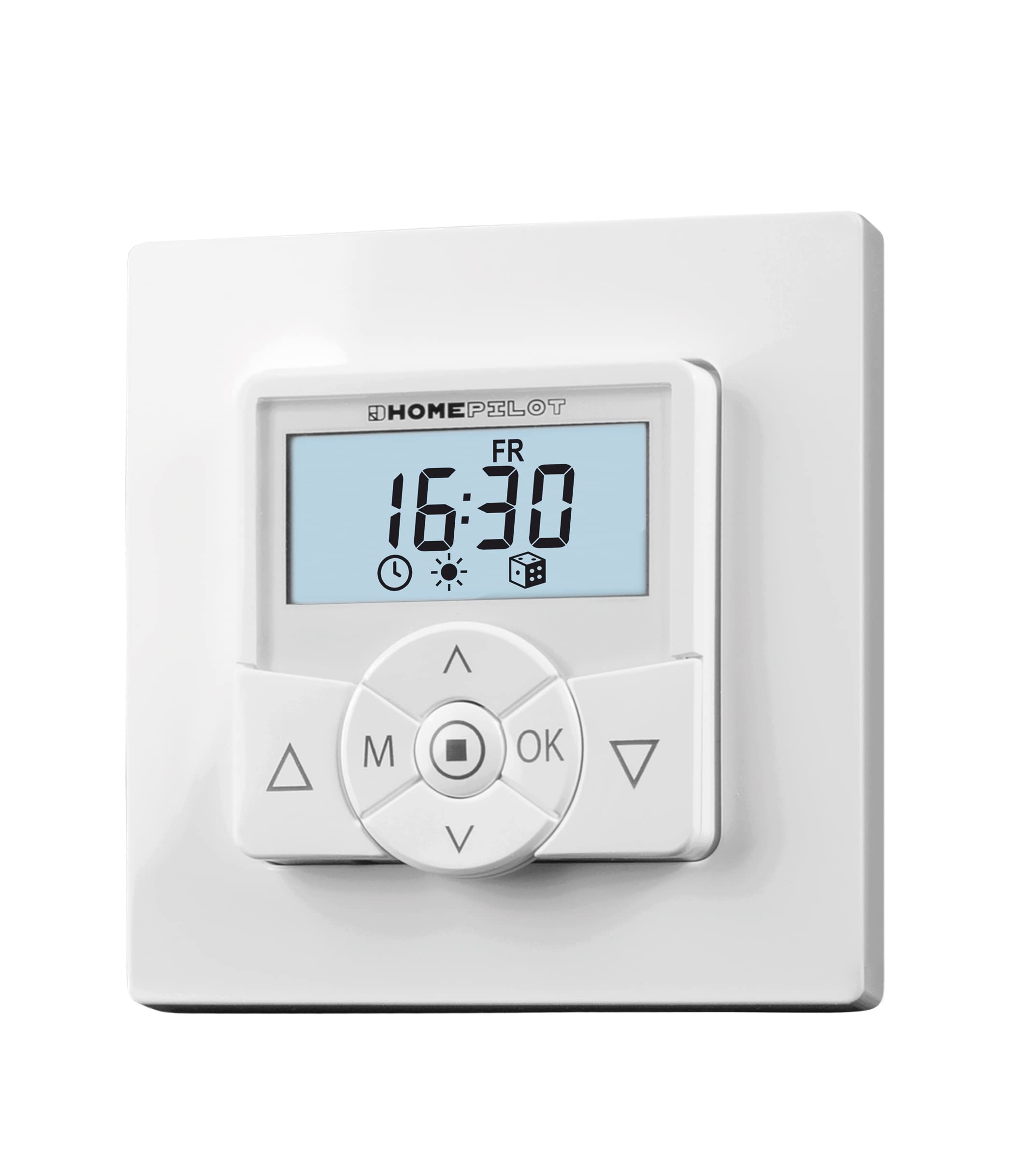 HOMEPILOT Zeitschaltuhr premium | cleverer Rolladenschalter mit Timer & Sonnensensor 0,75m