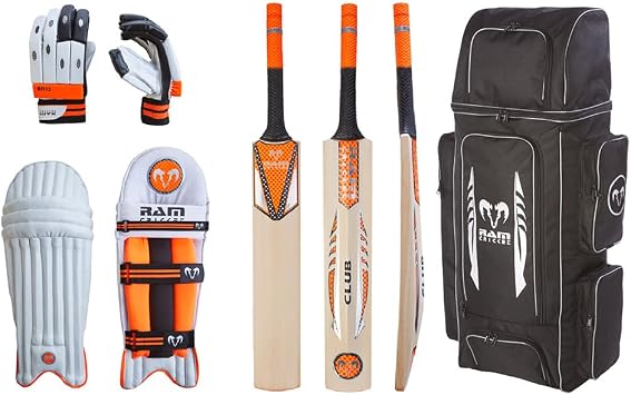 Ram Cricket Club Players Bundle Size 5, Junior, Complete Cricket Set