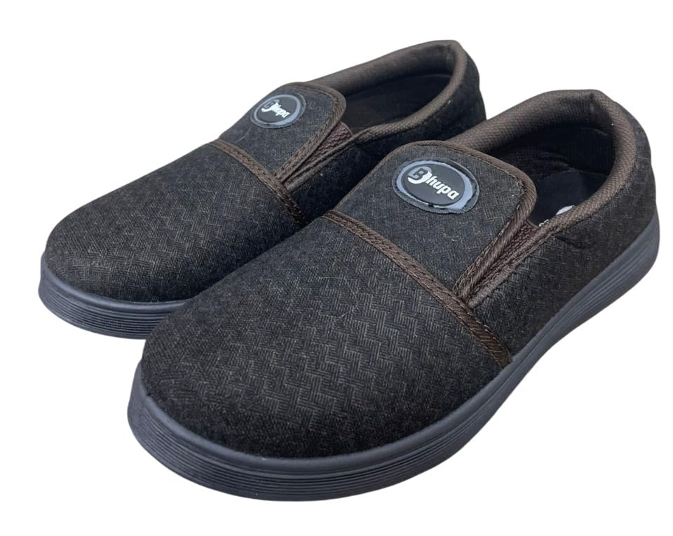 Image of Men's Slip-On Casual Shoes | Lightweight Comfortable Loafers for Men | Textured Design | Anti-Slip Sole Walking Shoes for Men