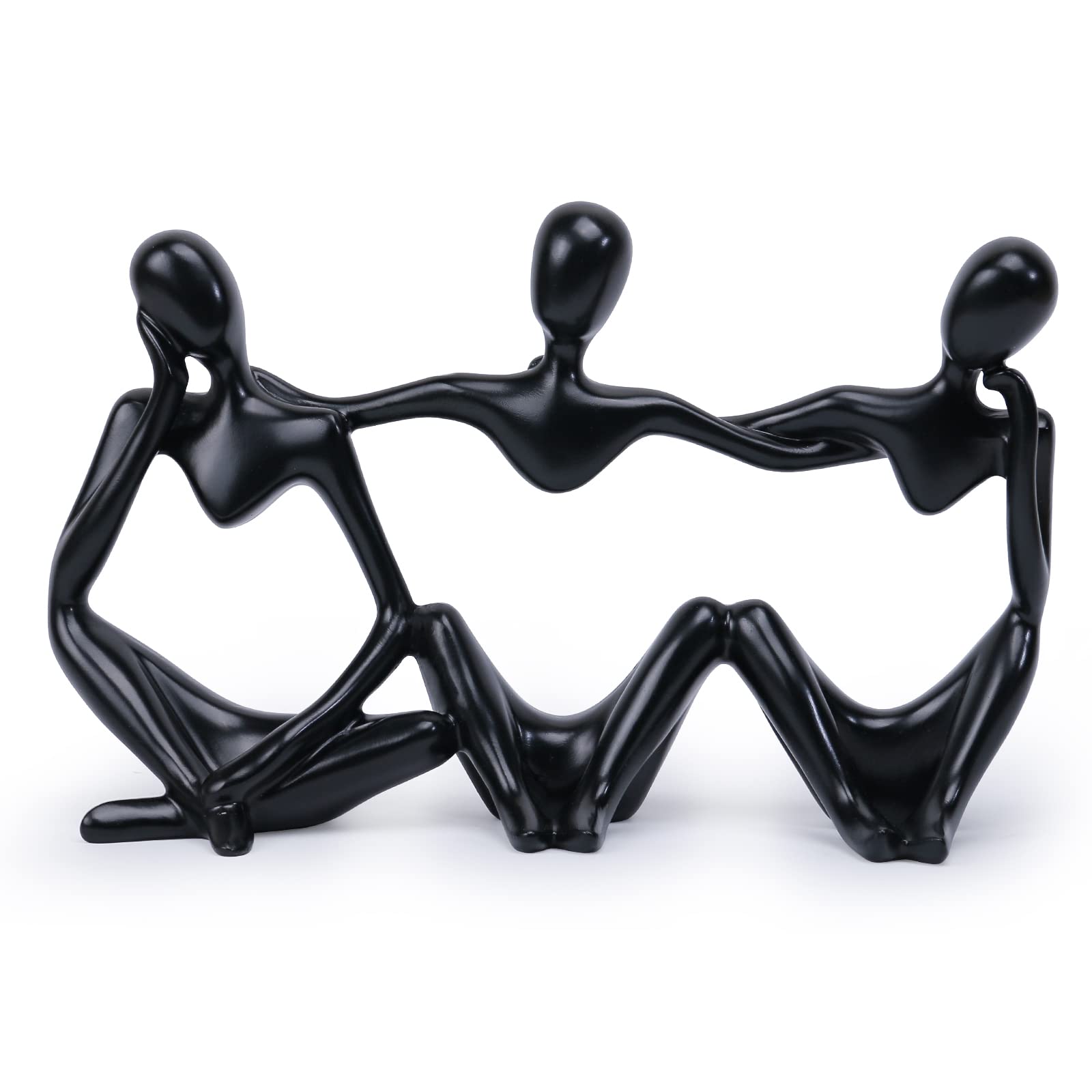 INNOLITES Modern Decor Best Friend Statue Abstract Statue, Shelf Decor Accents Collectible Figurines for Modern Home Decor or Office Decor, Great Gift Ideas(Black)