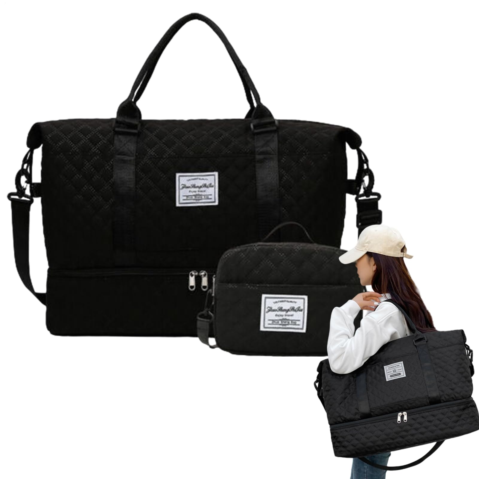 Bolsa Duffle de Gimnasio Tote Duffle de Fin de Semana con Compartimento