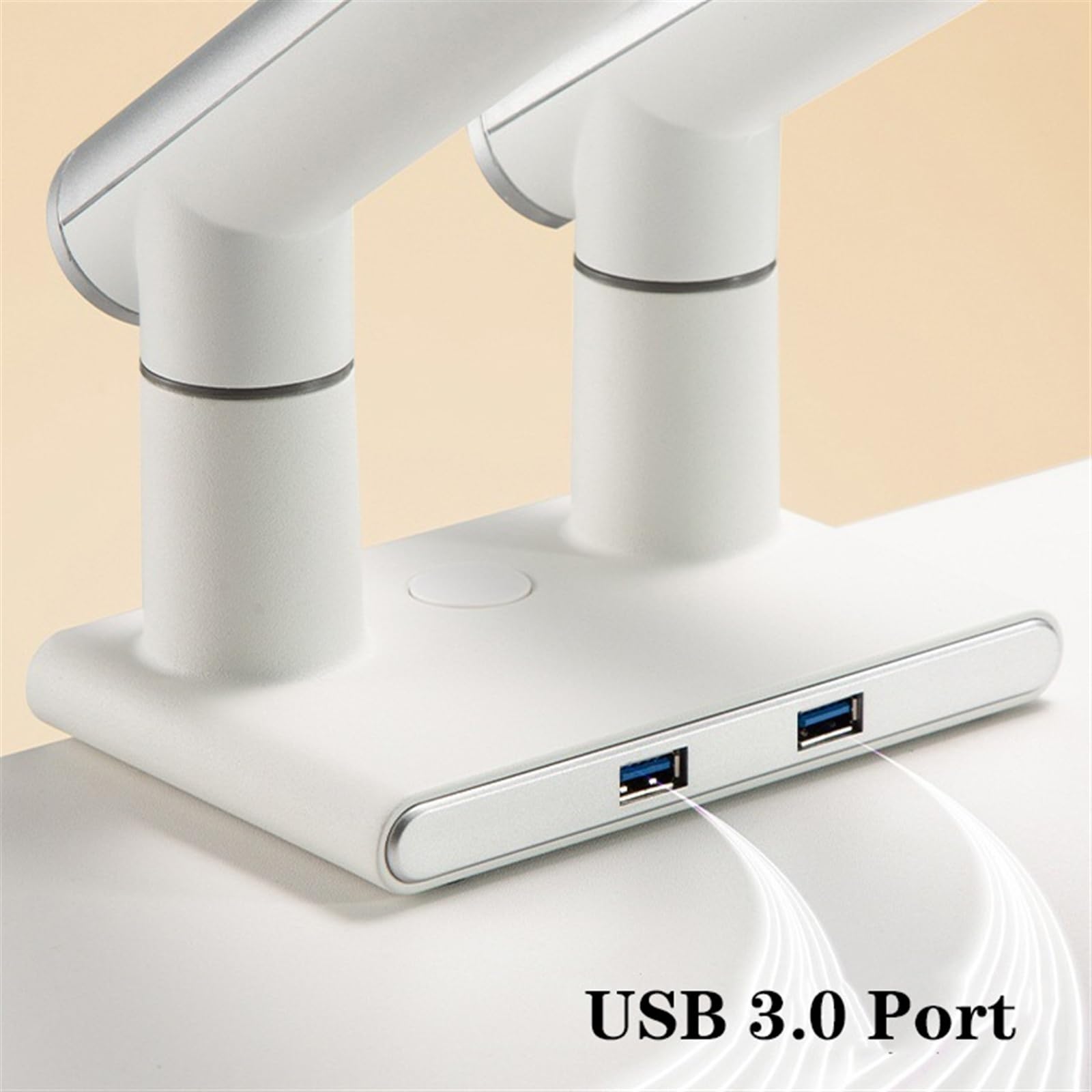 Ramię monitora 43.2-81.3 cm podwójne ramię do montażu monitora, regulacja wysokości, mechaniczna sprężyna, podwójny stojak na monitor z 2 portami USB, podwójny uchwyt na biurko do