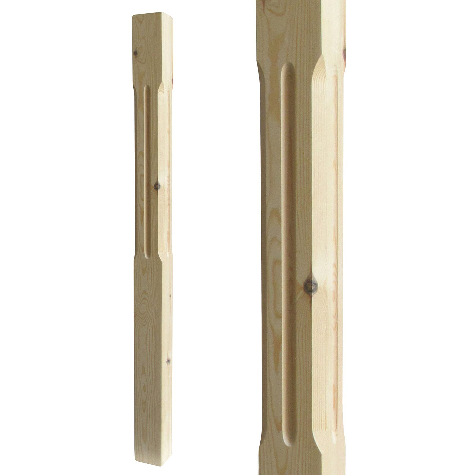 Blueprint Joinery 1500Mm Chamfered And Fluted Pine Newel Post (1500Mm Full Post)