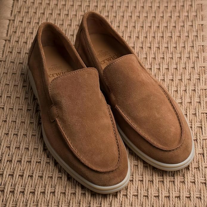 Herren-Mokassins aus Wildleder, Slip-Ons, Mokassins für Herren, Sommerkleidschuhe, leicht und atmungsaktiv, flache Loafer, lässig, zum Fahren und Spazierengehen, Oxford-Schuhe