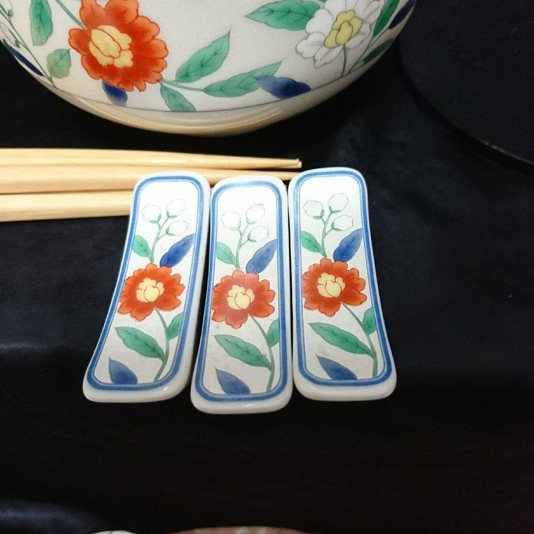 有田焼 吾山窯 蓋付き小丼+箸箸置き 3セット お花見 新生活