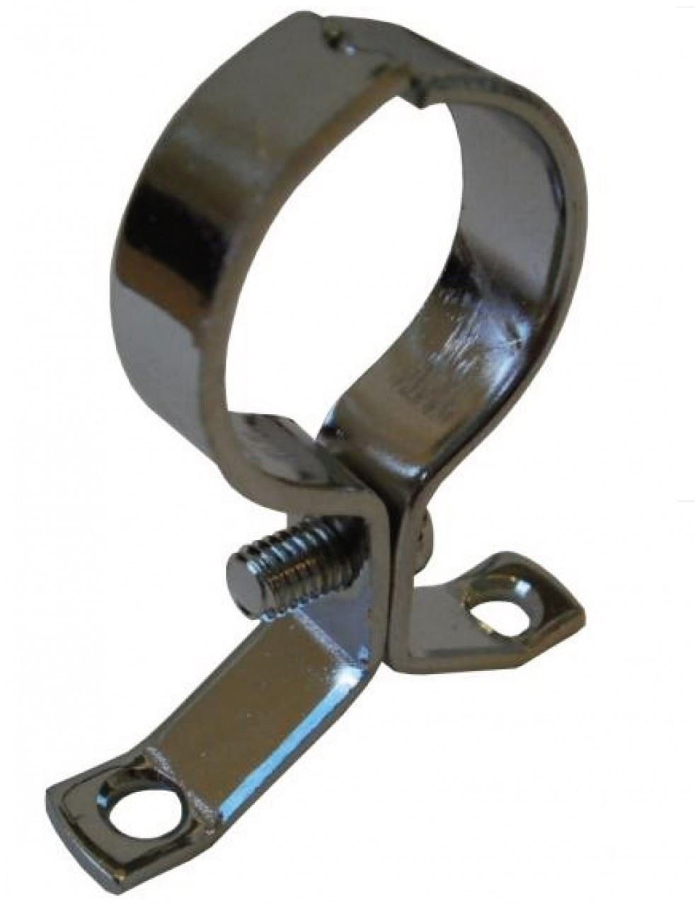 22mm Chrome Pipe Clip Bracket - Bag of 10