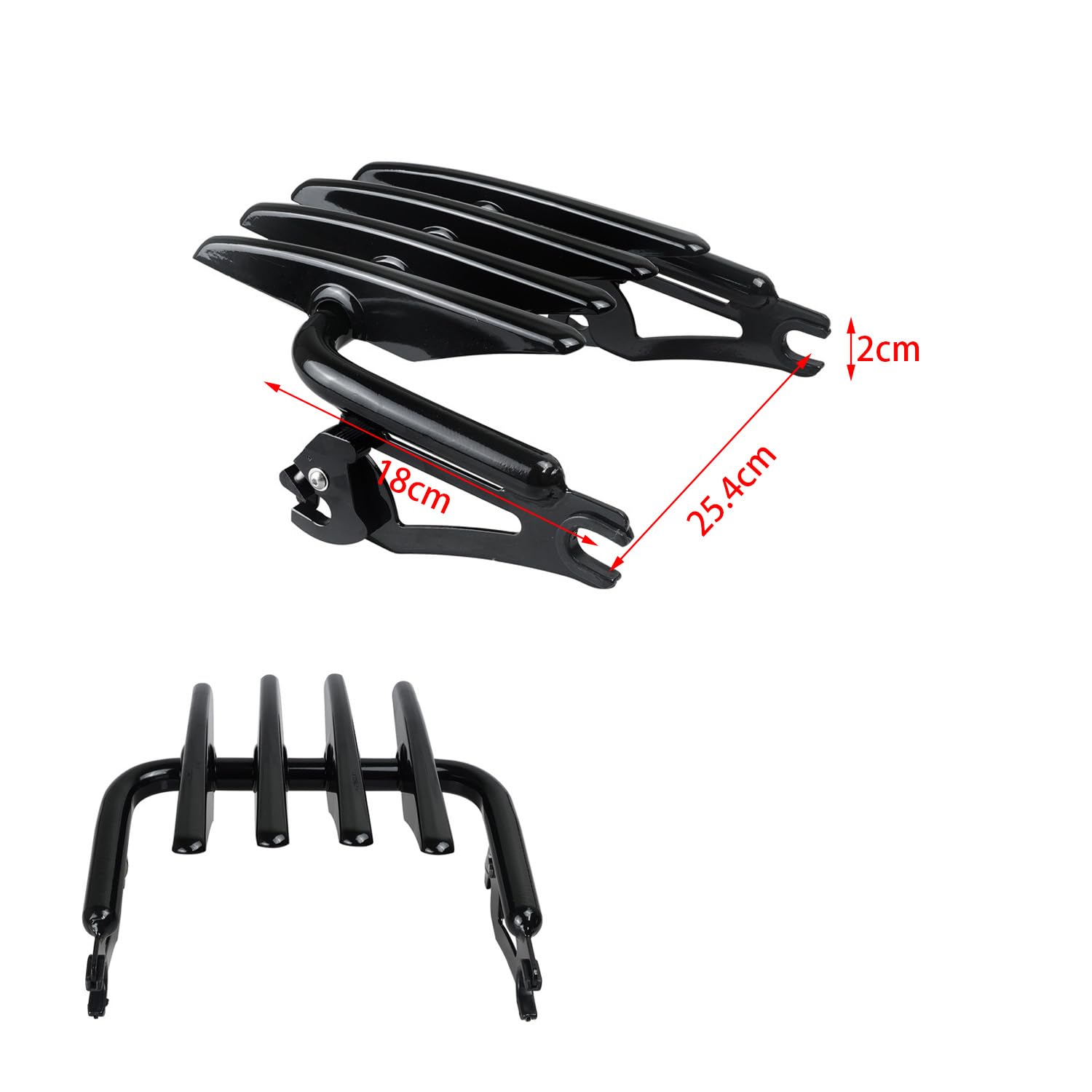Portapacchi Moto, Portapacchi Posteriore Rimovibile, Portapacchi Invisibile,Compatibile Con i Modelli Harley Touring 2009-2026 (Street Glide/Road Glide/Road King/Electra Glide/Ultra Limited)
