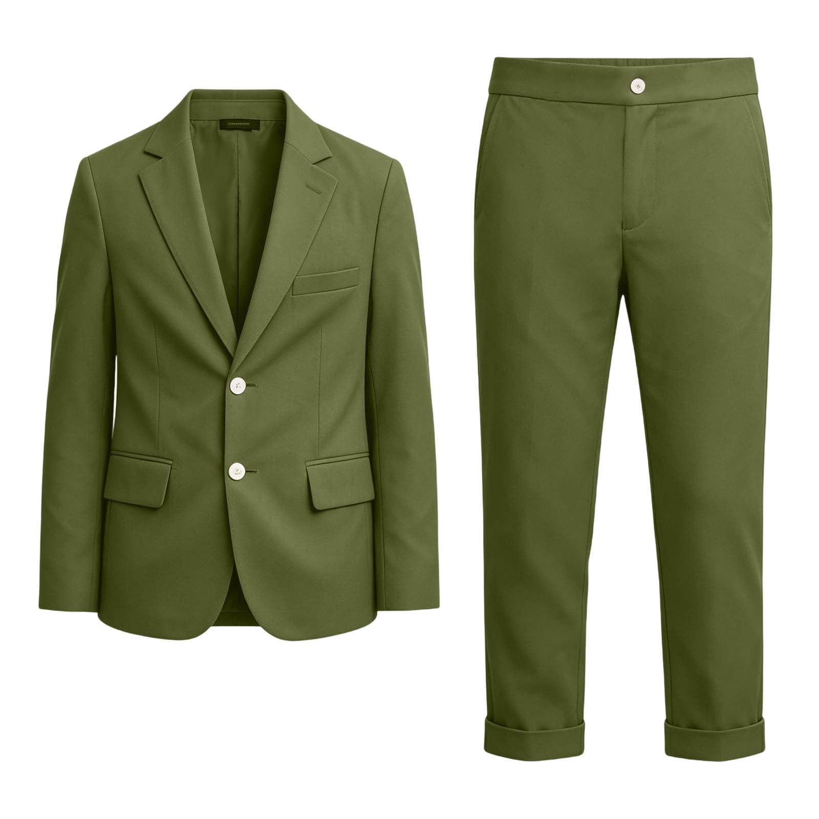 Formelle Anzüge für Jungen, lässig, elegante Hosenanzüge, 2-teiliges Hochzeits-Abschlussball-Outfit, langärmelige Anzugjacken und gerades Bein, Hose, elegantes Kleid, Blazer-Set für Schulabend
