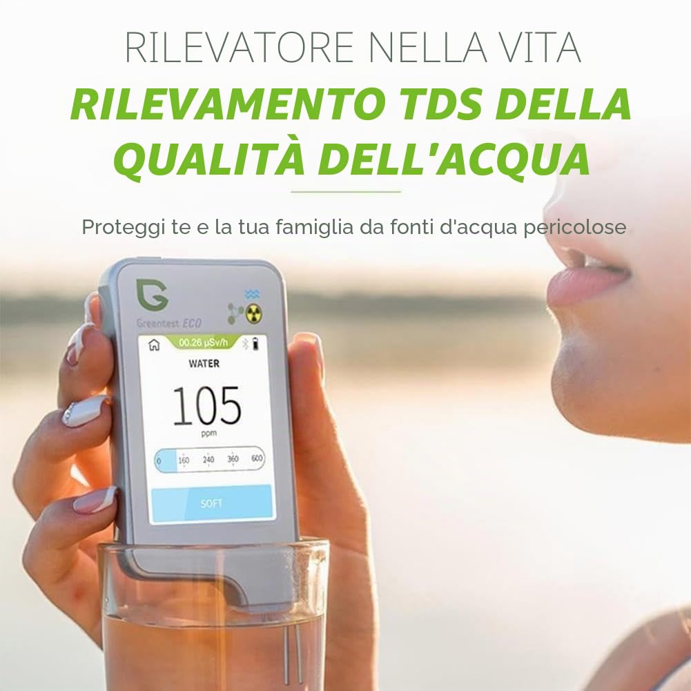 Tester per nitrati Alimentari, rilevatore di nitrati Digitale Portatile per Alimenti, misuratore PPM ad Alta precisione, per Frutta, Verdura, Carne, Pesce, Acqua