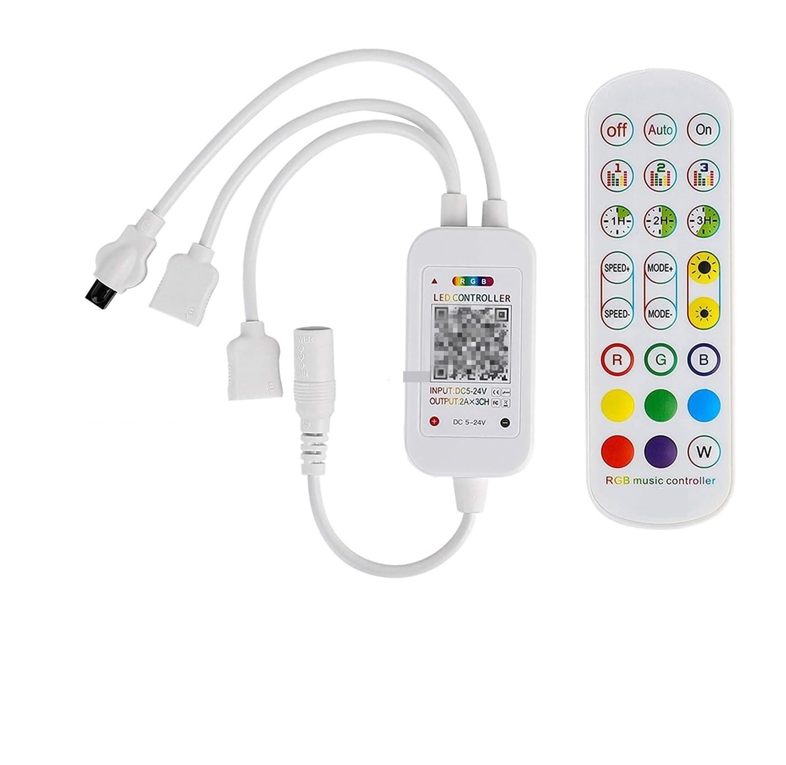 Control de ritmo y voz musical en controlador LED dual para teléfono móvil