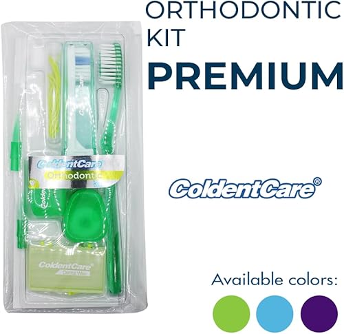 Miniatura 10 de Kit de cuidado bucal de ortodoncia para la limpieza de soportes de frenos, incluye cepillo de dientes y tapa, cepillo de dientes de viaje, hilo