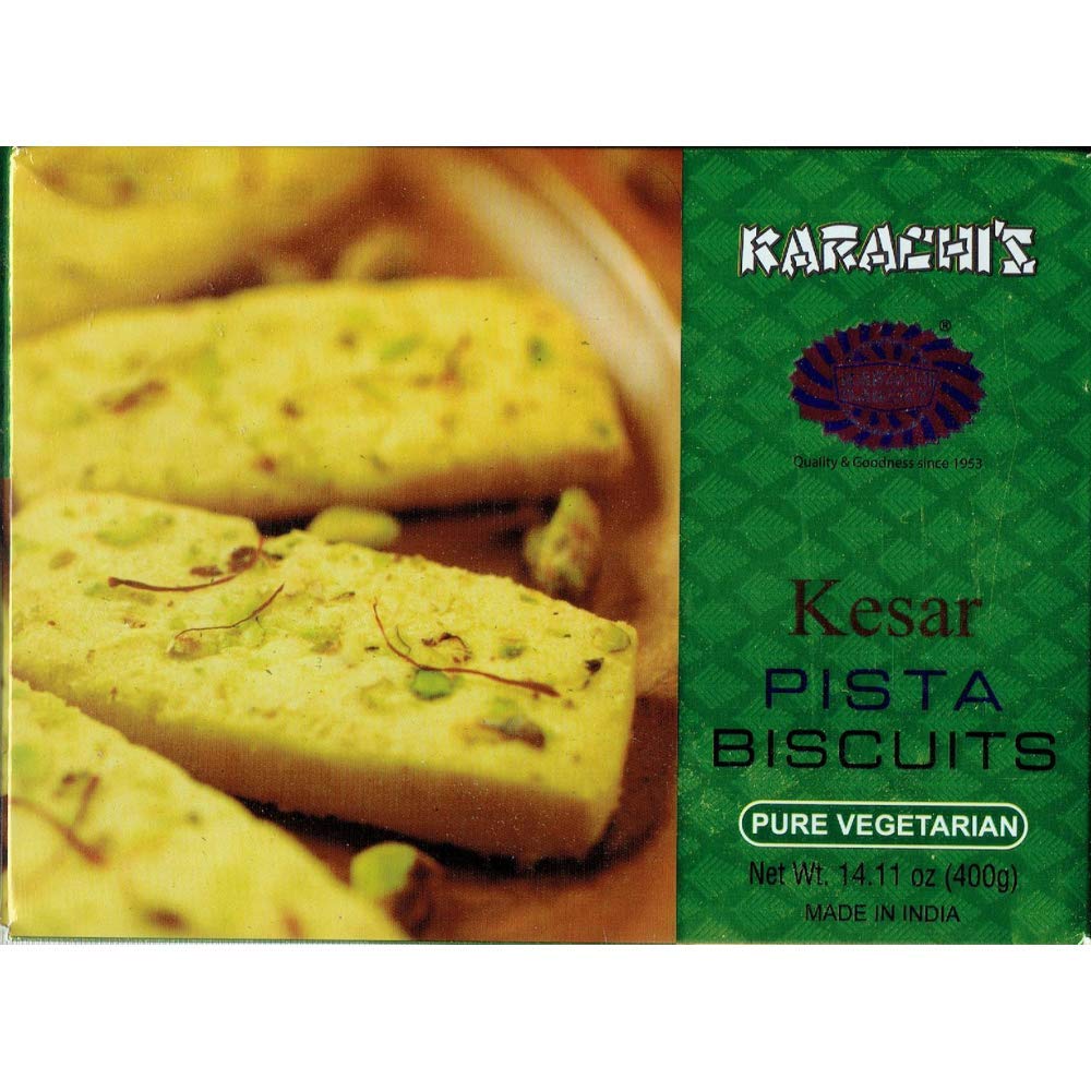 Karachi Bakery Premium Kesar Pista Biscuits, 400 Grams (Pack of 1 Box