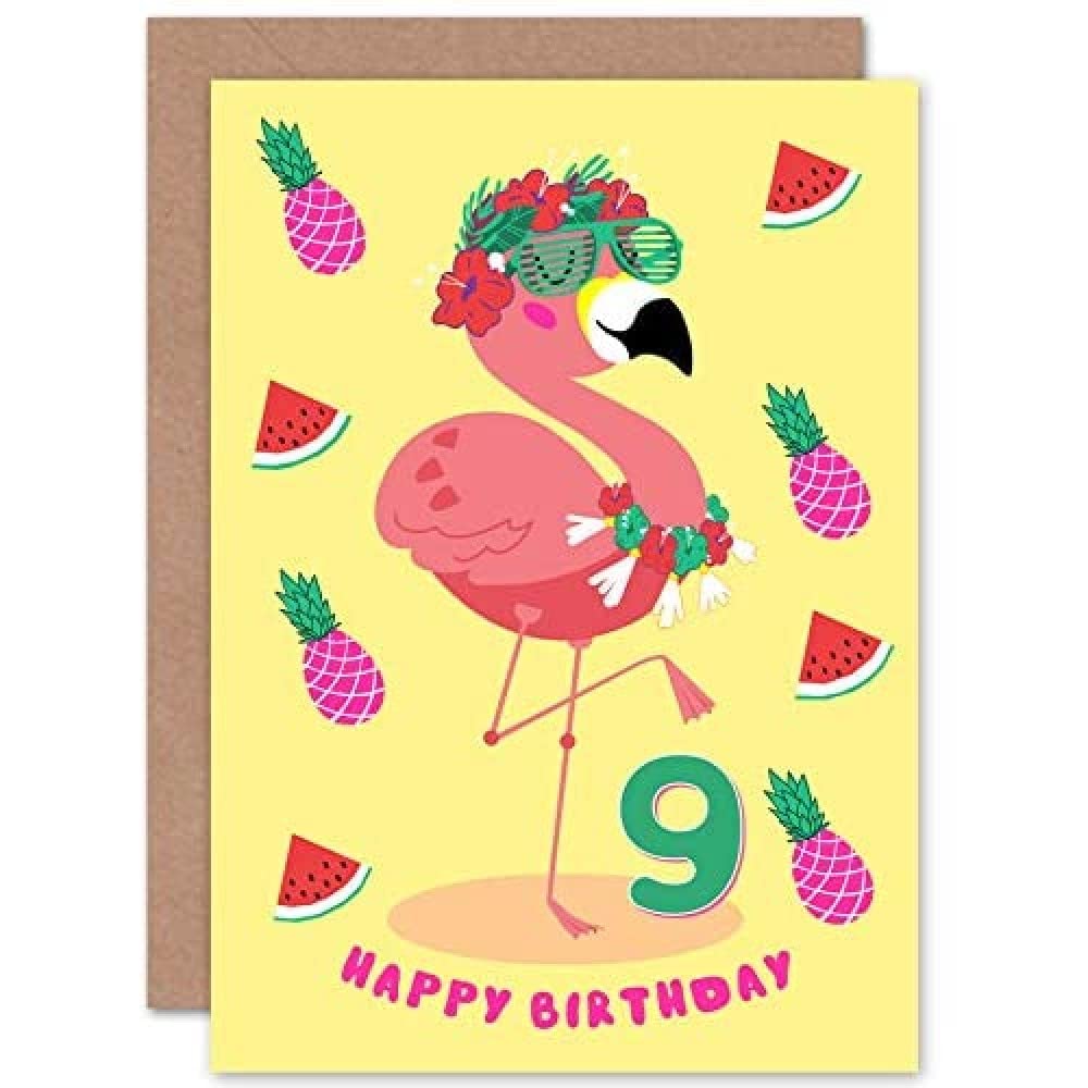 Wee Blue Coo Geburtstagskarte Für 6-Jährige – Flamingo Cartoon Mit Lustigem Spruch