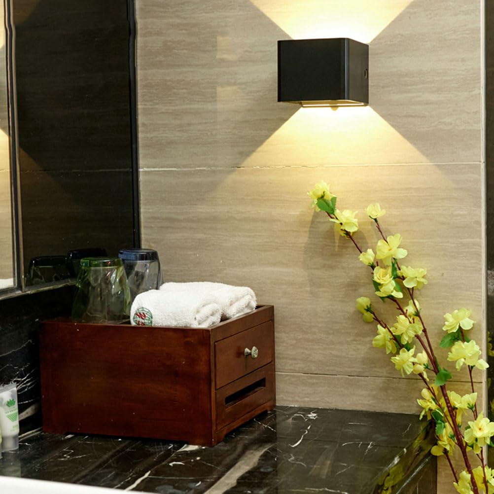 AoLa LED Akku Wandlampe Innen mit Bewegungsmelder Wandleuchte 2 Stück 5W 3000K Warmes Licht Wiederaufladbare Wandbeleuchtung Modern mit Schalter Up and Down Wand Nachtlicht für Wohnzimmer Treppe Flur