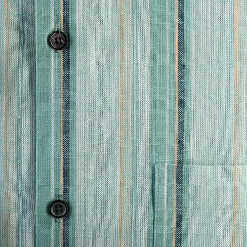 Image of 7-DAYS Men's Premium Striped Shirt - 100% Cotton, Tailored Fit (Between Slim & Regular), Full Sleeve, with Pocket - Smart Office & Casual Look