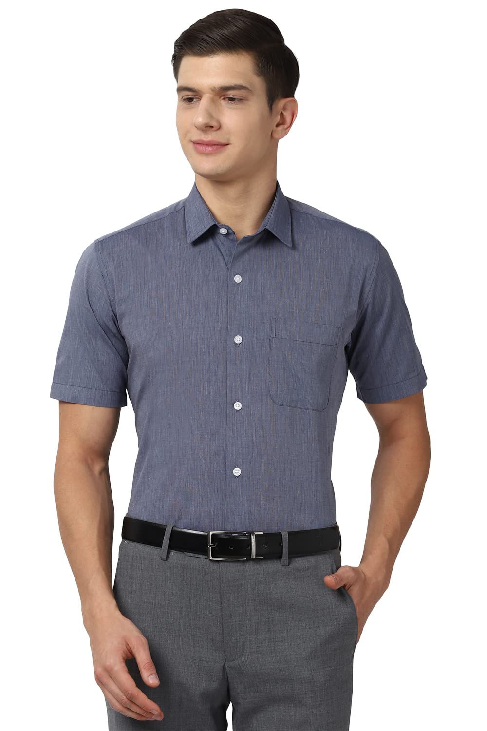 Peter England Men's Solid Regular Fit Shirt-picture-42