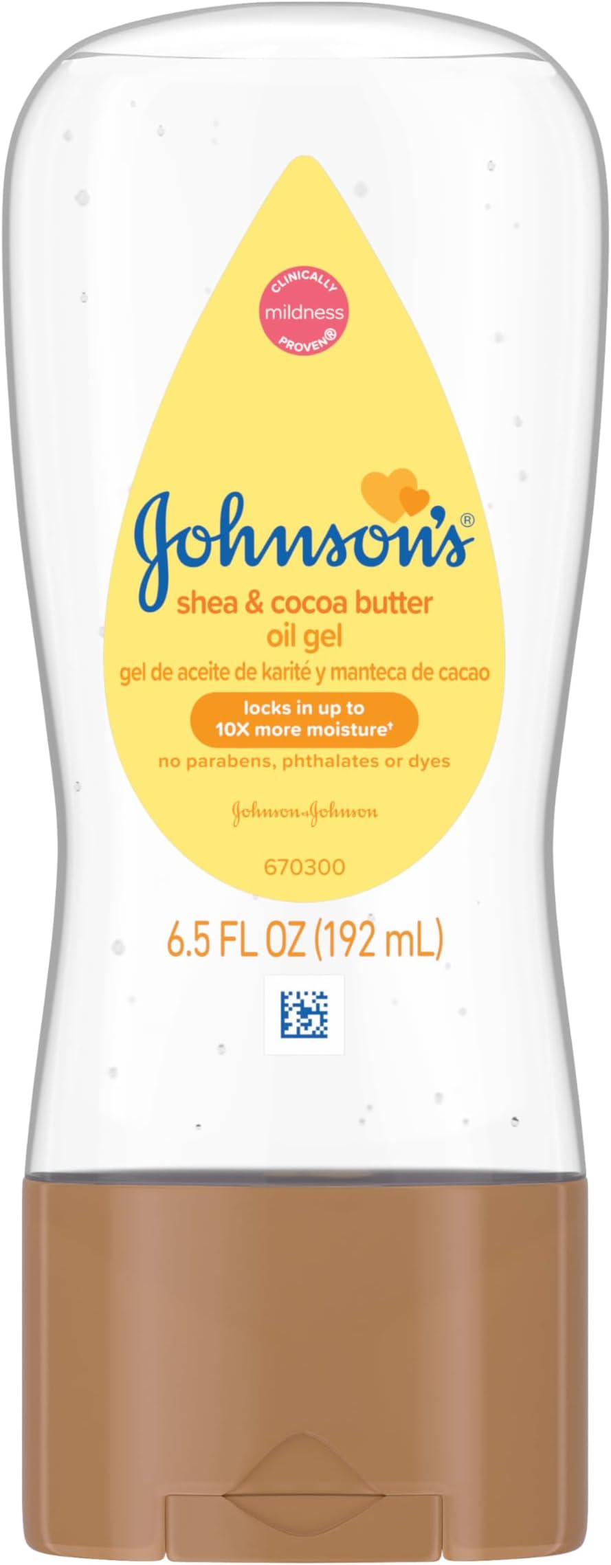 Oil Gel Enriched with Shea and Cocoa Butter for Baby Massage, 6.5fl. oz, Pack of 6