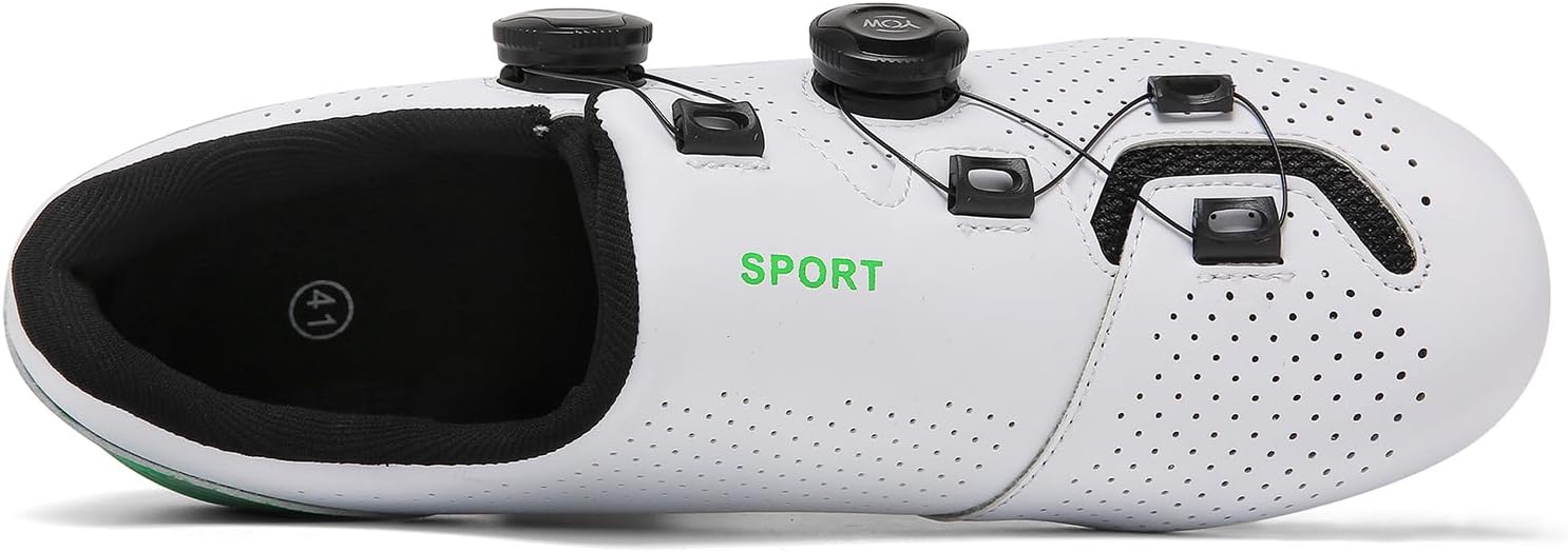 PENXZT Scarpe Da Ciclismo Strada Scarpe Uomo, Compatibili Con Peloton Look SPD-SL Delta Tacchetti Traspirante Per Ciclismo All'aperto,Nero,36 EU - 6
