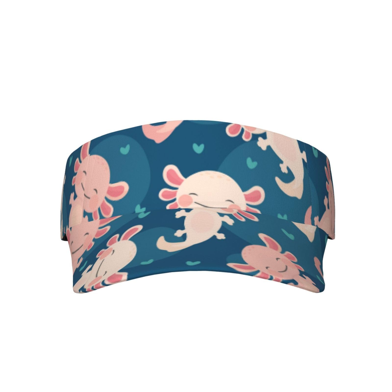 Axolotl Kawaii Adjustable Visor Hat Sun Visor Running Cap Golf Hat