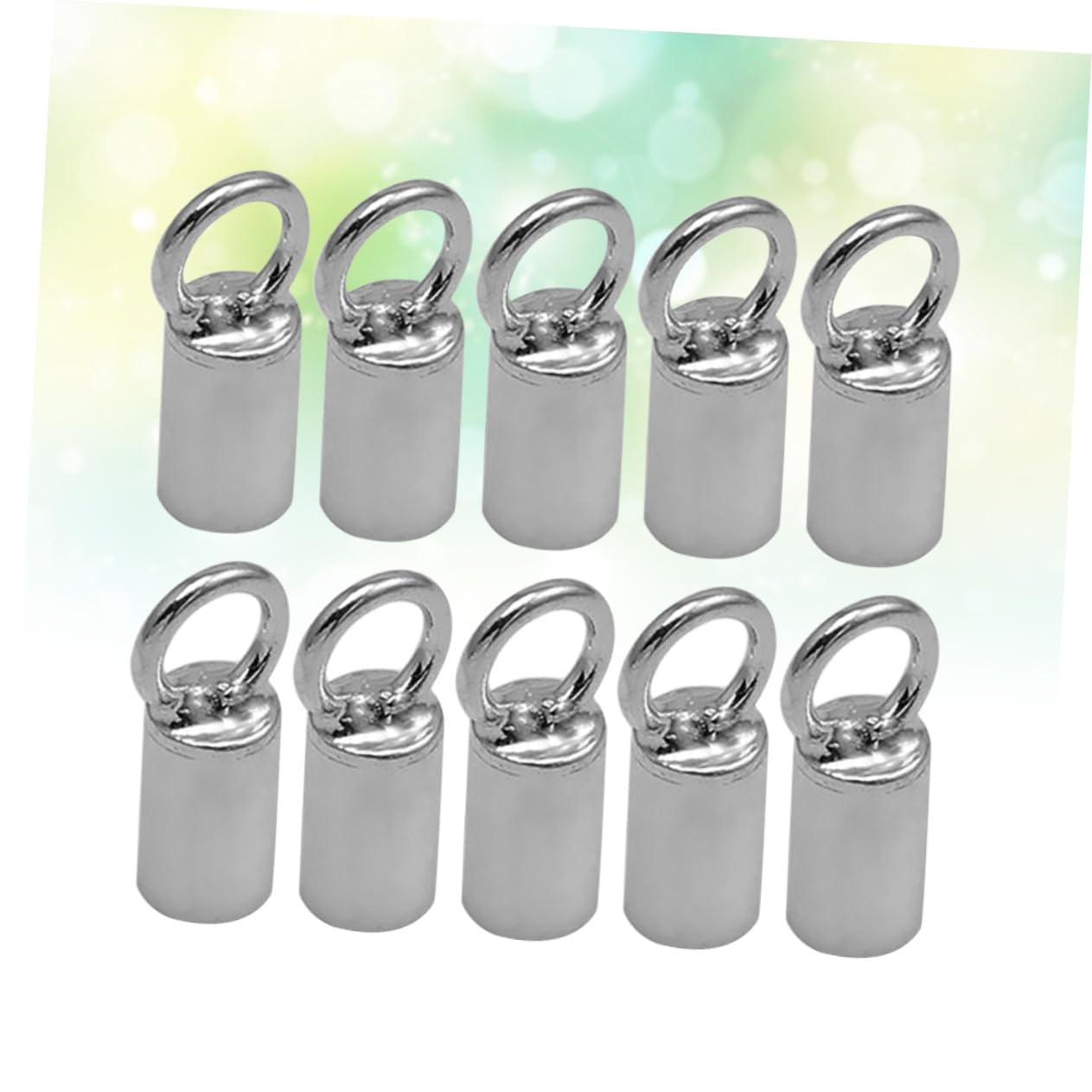 10 Stück-Pack 925 Silber Schmuckverbinderrohre mit Edelstahldesign Selbstgemacht Verschlüsse für Halsketten Armbänder