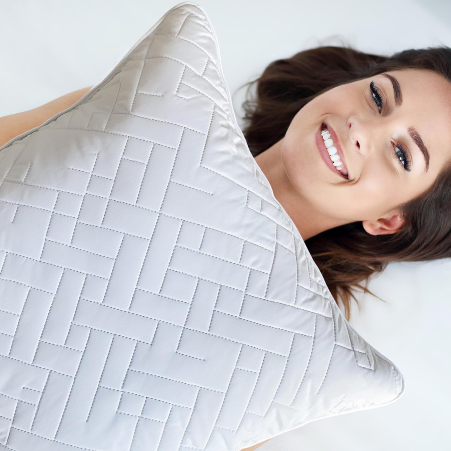 Oreiller Ergonomique Cervical 60x60 (GARANTIE) Oreiller Memoire Forme 60x60 Cervicales Douloureuses, Soulager Douleurs Soutien Sommeil Réparateur Pillow Mémoire de Forme Viscoélastique Coussin Ferme