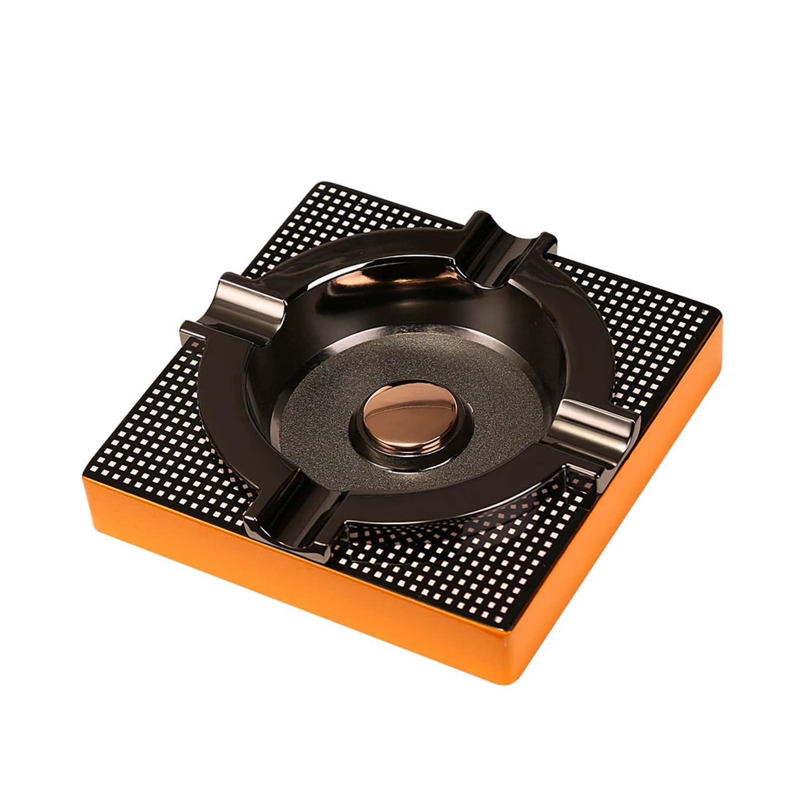 Grand Cendrier à Cigares En Métal Orange Pour Homme, Voyage, Intérieur, Extérieur, Terrasse, Maison, Bureau