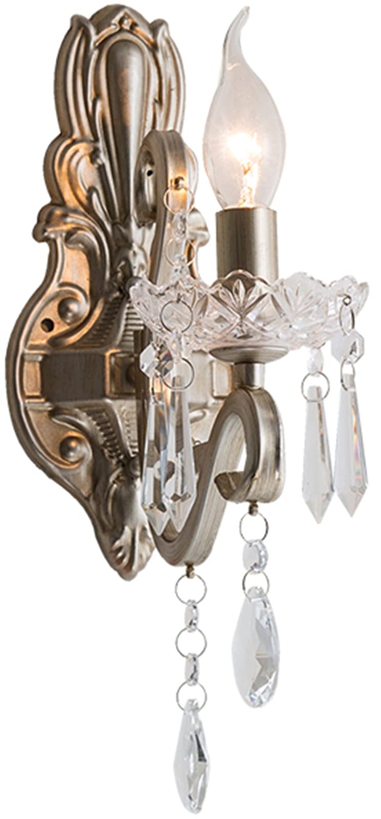 Applique Parete 2 Braccia Vintage - Cristalli E Lampadine Incluse - Foto 11