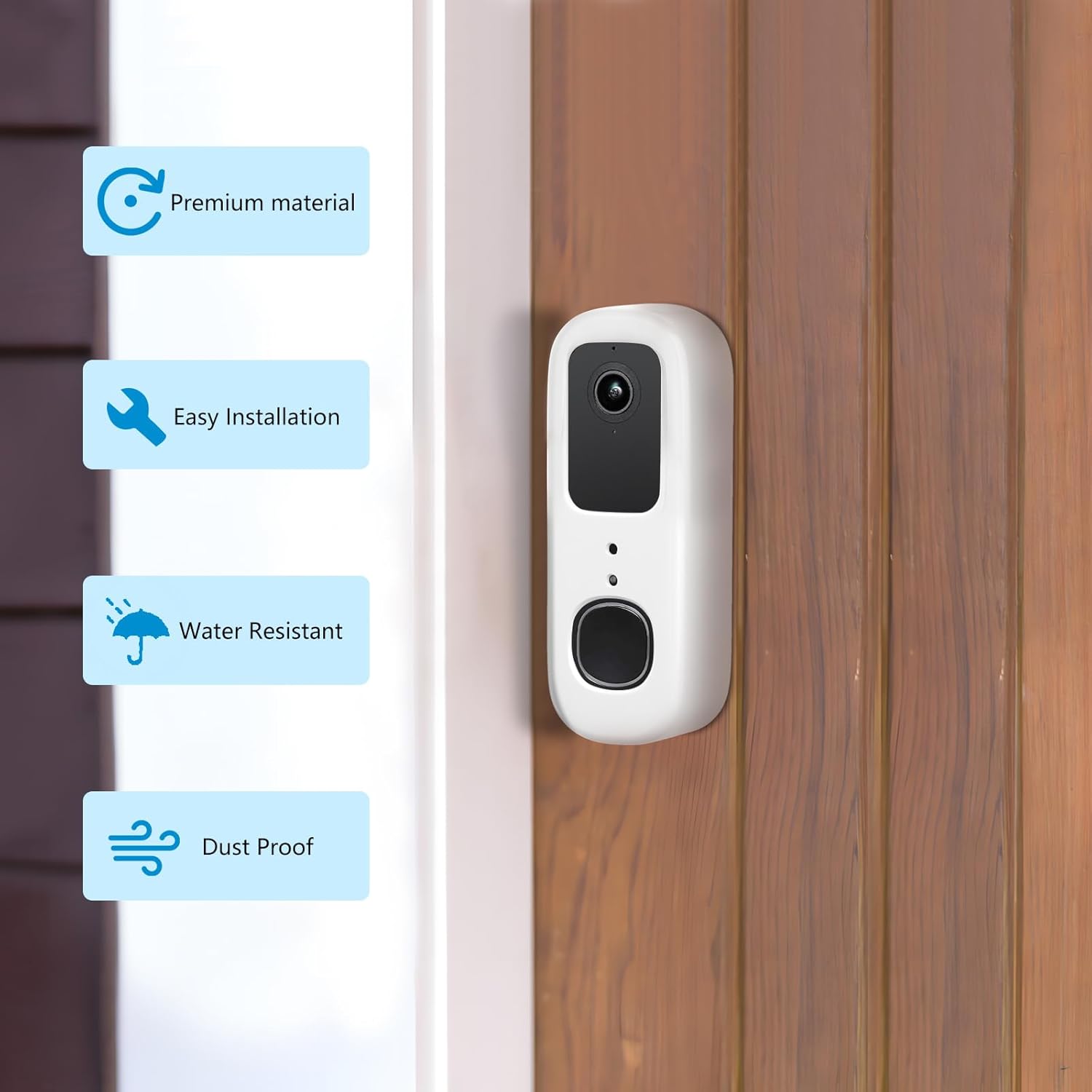 Anti-Theft Doorbell Bracket for Arlo Video Doorbell 2K (2nd Gen), Easy No-Drill Mounting Bracket, Weatherproof Protection for Arlo Doorbell Camera, Ideal for Homes, Apartments, Rentals - 5