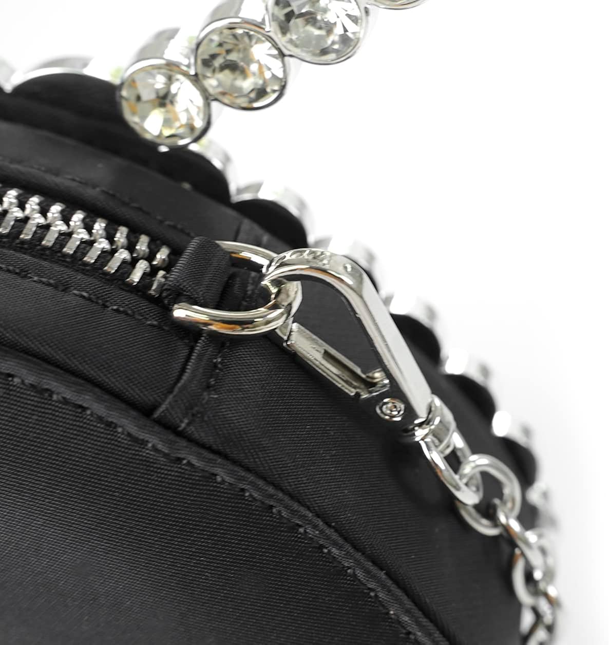 Miniatura 6 de Bolso de noche con diamantes de imitación para mujer, elegante bolso de mano estilo hobo de mariposa, bolso brillante con mango superior de diamante