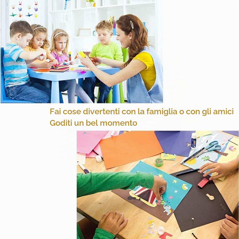 Carta DIN A4 230 g/m², cartone fotografico colorato, 12 colori, per artigianato e design