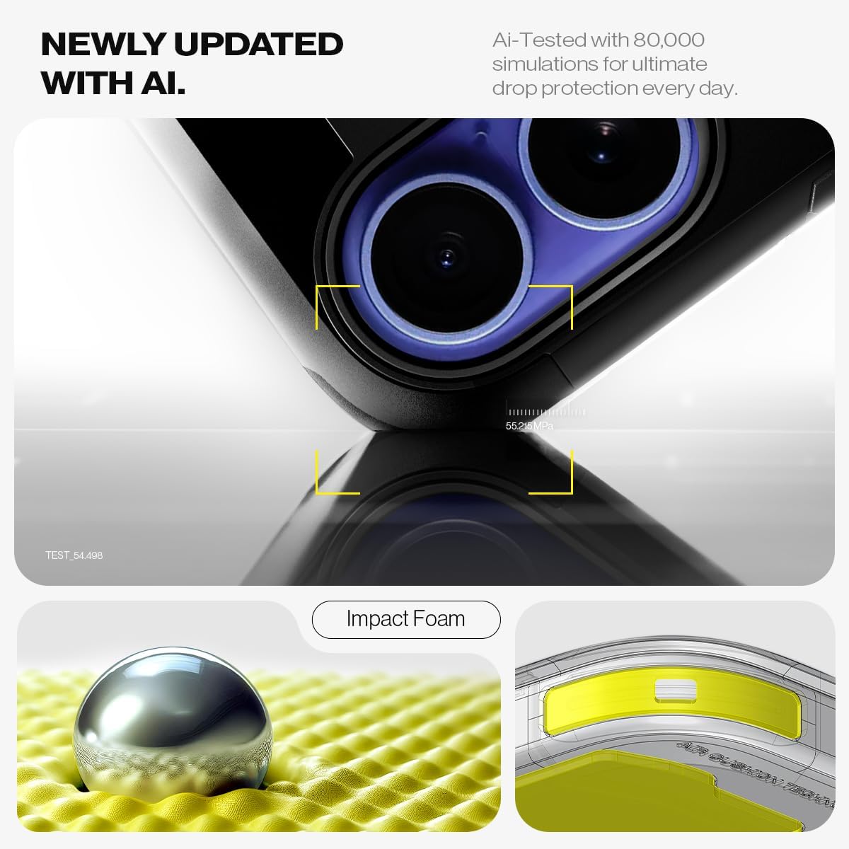 Spigen Case for iPhone 16 Case, Tough Armor Designed for Apple iPhone 16 - Black - Image 5