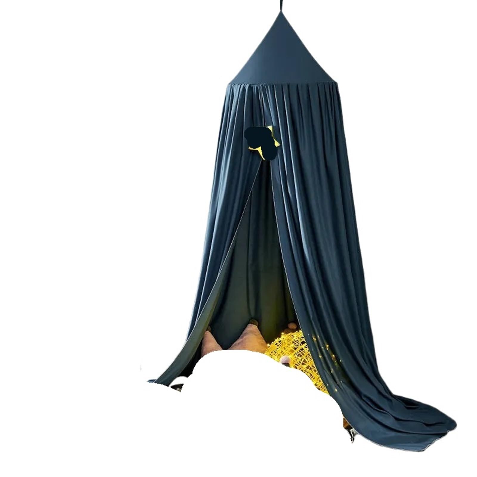 CGUOHU Mosquito Net Bed Canopy Curtain Tent Hanging Round Play Room Decor For Bed(Blue)