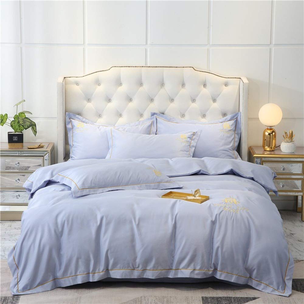 Parure de lit en soie anti-transpiration et friction, housse double 220x240