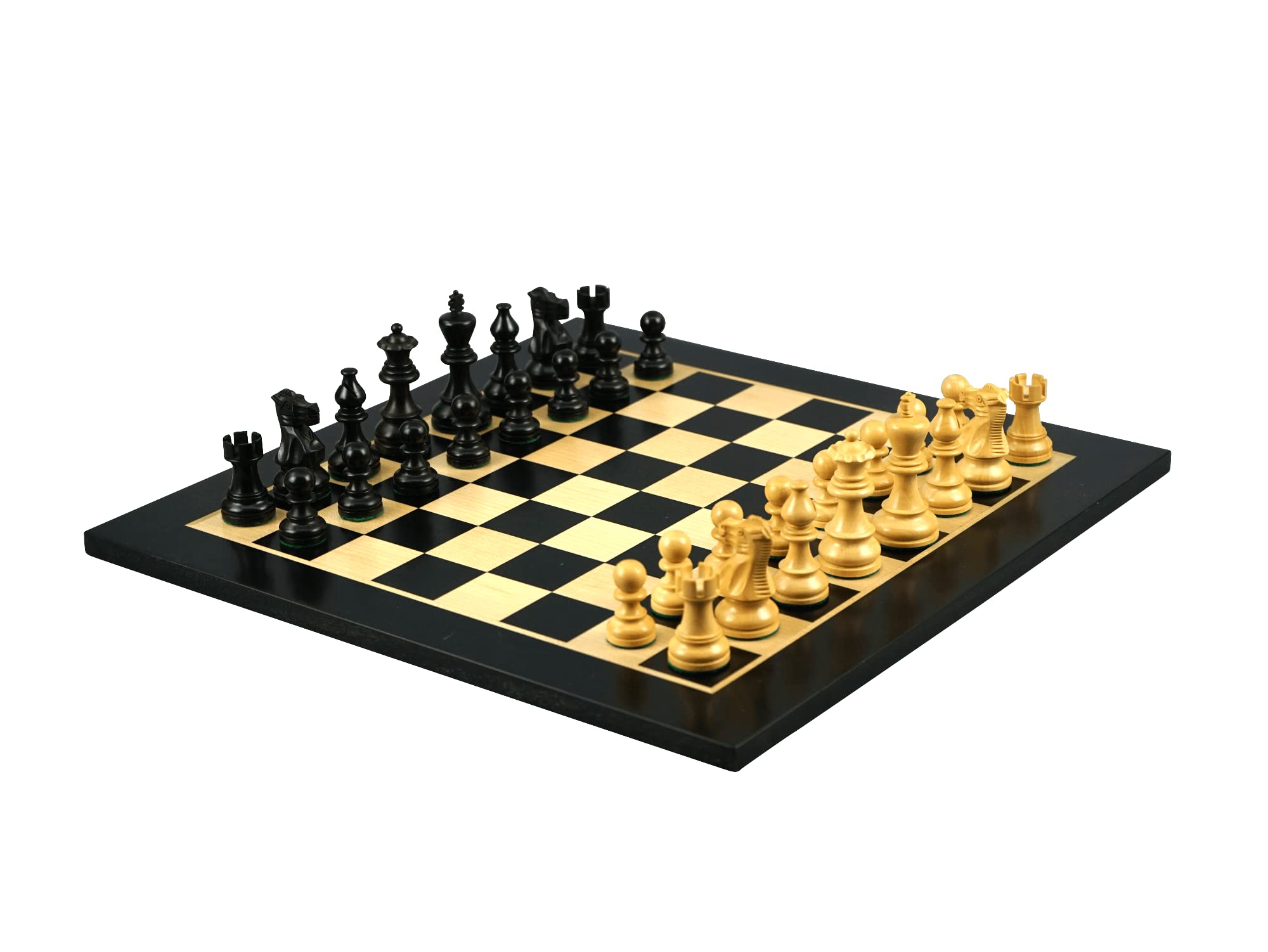 Set di scacchi in legno ebano 16 pollici pesato ebanizzato classico Staunton pezzi 8,9 cm